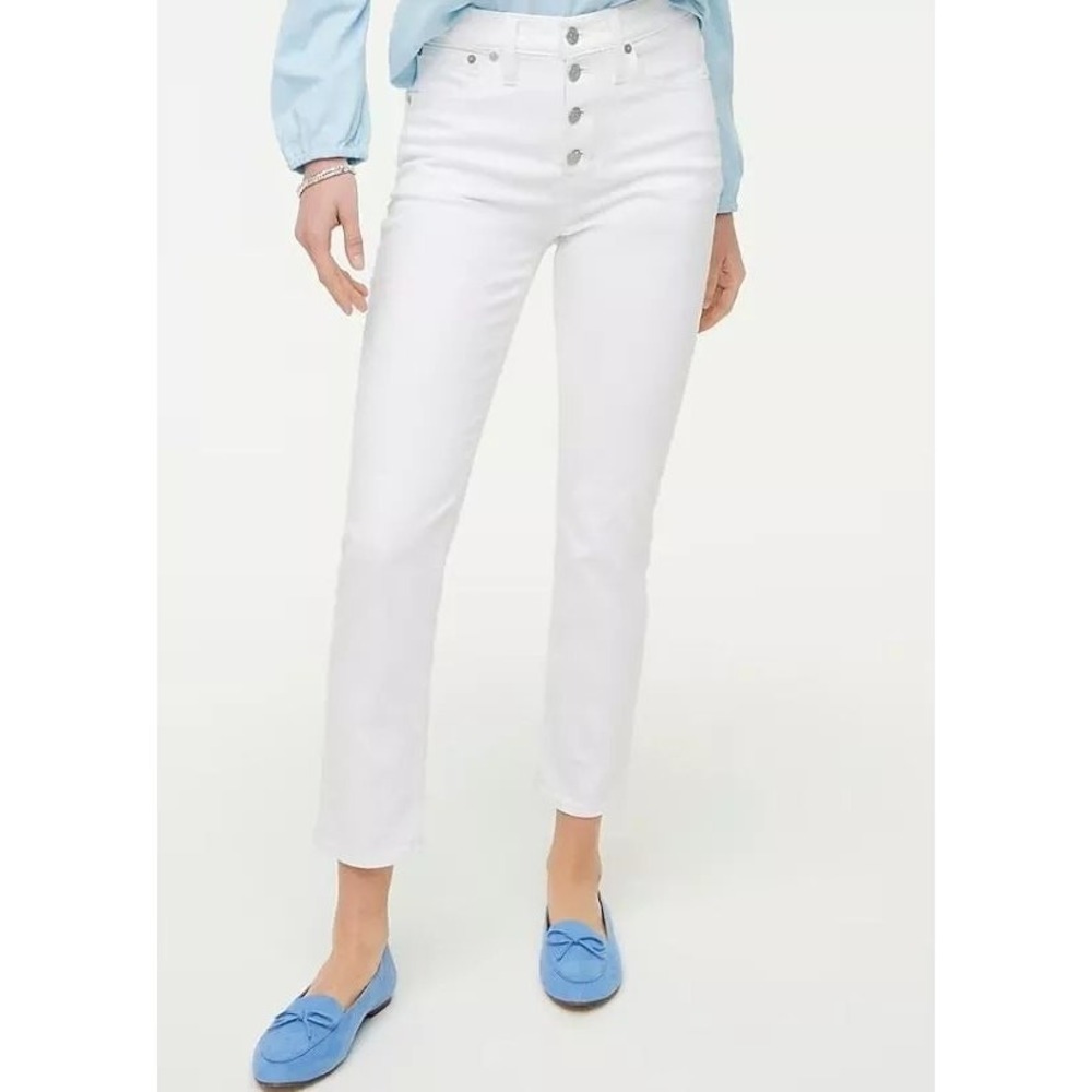 J.Crew Vintage Straight Jean In White Style L4757 Women's SZ 32T - NWT